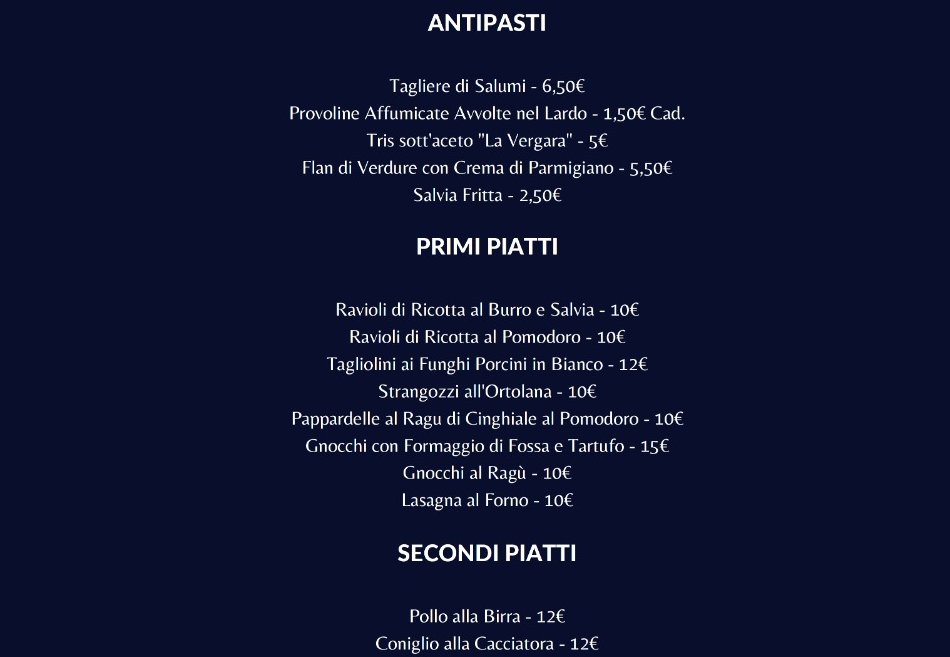 Il ristorante La Vergara riapre ai propri clienti con la modalità dell’asporto